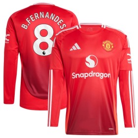 Günstige Fußballtrikots Manchester United B. Fernandes 8 Heimtrikot 2024-25 Langarm